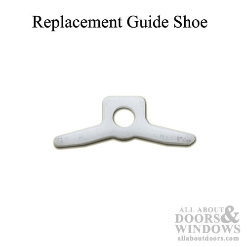 Pella Replacement Guide shoe for egress Straight arm Operator, White Plastic - Pella Replacement Guide shoe for egress Straight arm Operator, White Plastic