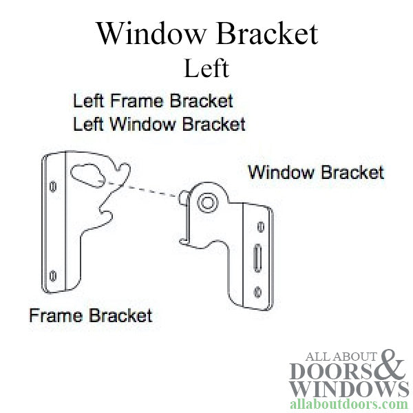 Weather Shield  Visions 2000 Basement window Top Sash Bracket, LH - Weather Shield  Visions 2000 Basement window Top Sash Bracket, LH