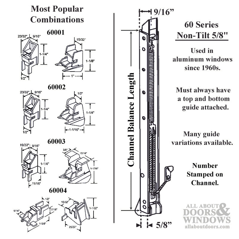 Amesbury Truth Bottom Shoe Bracket for Channel Balance For Double Hung and Single Hung Windows - Amesbury Truth Bottom Shoe Bracket for Channel Balance For Double Hung and Single Hung Windows