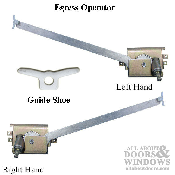 Pella Replacement Guide shoe for egress Straight arm Operator, White Plastic - Pella Replacement Guide shoe for egress Straight arm Operator, White Plastic