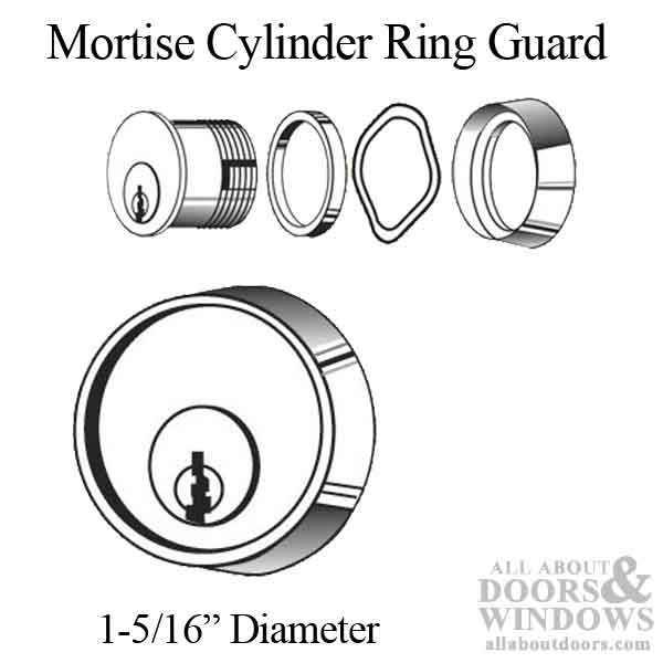 Mortise Cylinder Ring Guard, 1/4