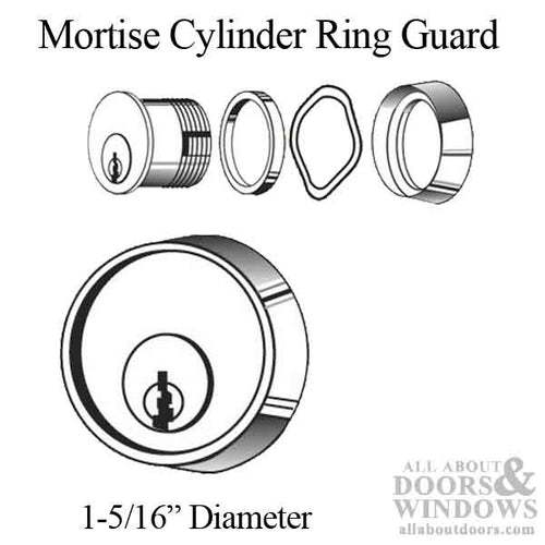 Mortise Cylinder Ring Guard, 1/4