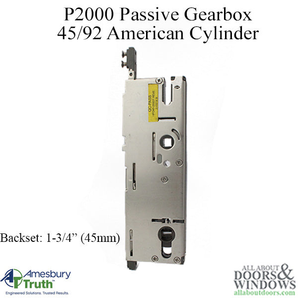 P2000 Passive Lock Case / Gearbox Only 45/92 American Cylinder - P2000 Passive Lock Case / Gearbox Only 45/92 American Cylinder