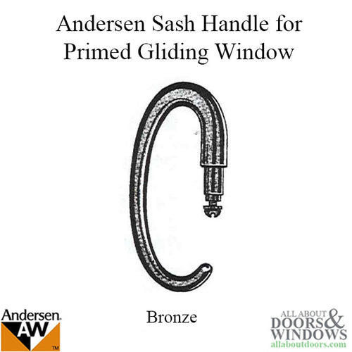 DISCONTINUED - NO REPLACEMENT Andersen Sash Handle for Primed Gliding Window (1965-1971) - Bronze - DISCONTINUED - NO REPLACEMENT Andersen Sash Handle for Primed Gliding Window (1965-1971) - Bronze