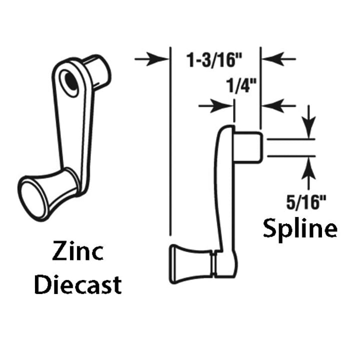 Diecast Crank Handle 1/4
