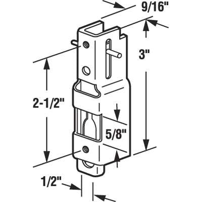 Guaranteed Sliding Patio Door Mortise Lock/Latch 2-1/2