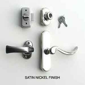 Normandy Storm Door Handle Set with Deadbolt 1.75 Inch Hole Spacing