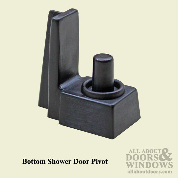 Shower Door Bottom Pivot - Black - Shower Door Bottom Pivot - Black