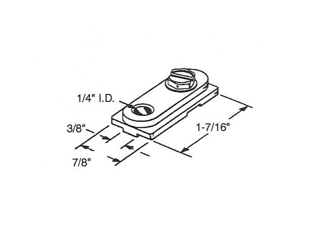 Bracket Insert, Bi-Fold Door Pivot - Bracket Insert, Bi-Fold Door Pivot