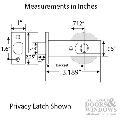 Privacy Lever Latch, 2-3/8