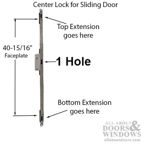 Center Lock Assembly for 3 point Sliding door  lock XM-50 - Center Lock Assembly for 3 point Sliding door  lock XM-50