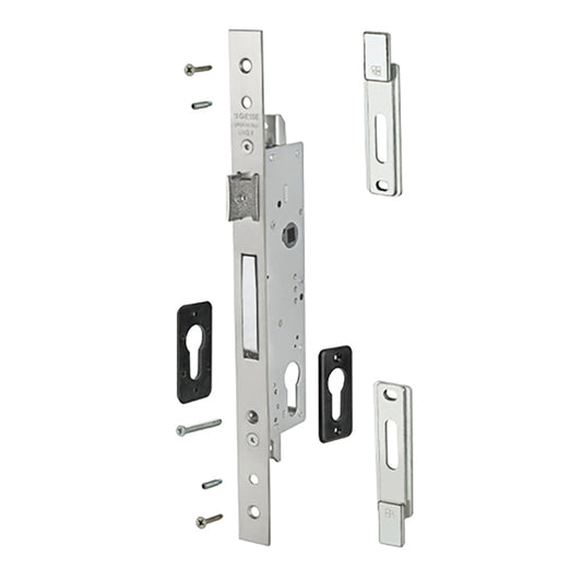 Giesse 30/85 Mortise Lock, Top - Bottom Locking, 1-3/16" (30mm) Backset