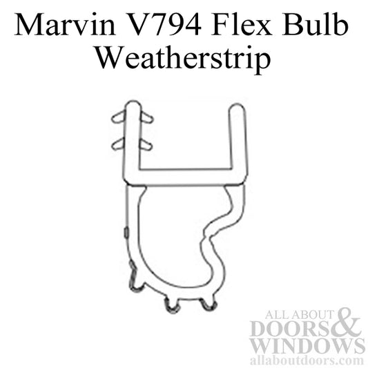 V794 Flex Bulb Weather-strip for door sill 68.75" - Beige