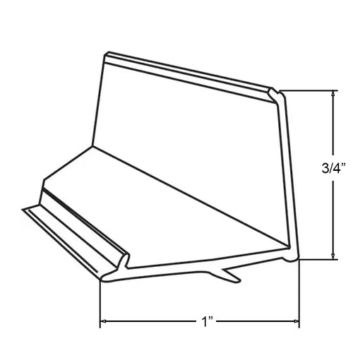 8' White Vinyl Glazing Bead (Snap In) - 8' White Vinyl Glazing Bead (Snap In)