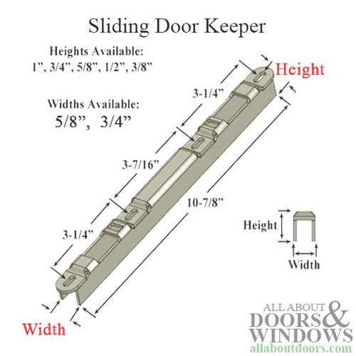 Sliding Patio Door Keeper Narrow Raised Dual Point Lock - Sliding Patio Door Keeper Narrow Raised Dual Point Lock