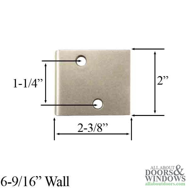 Andersen Jamb Strike For Hinged Doors Satin Nickel Jamb Strike 2 3/8 inch Strike - Andersen Jamb Strike For Hinged Doors Satin Nickel Jamb Strike 2 3/8 inch Strike