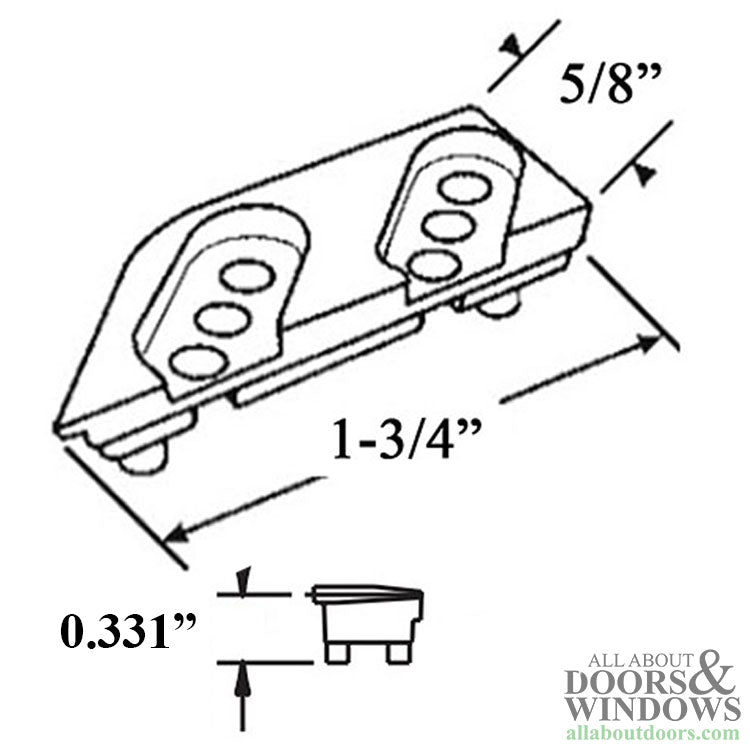 Truth Multipoint Window Lock Keeper, Left Hand - White - Truth Multipoint Window Lock Keeper, Left Hand - White