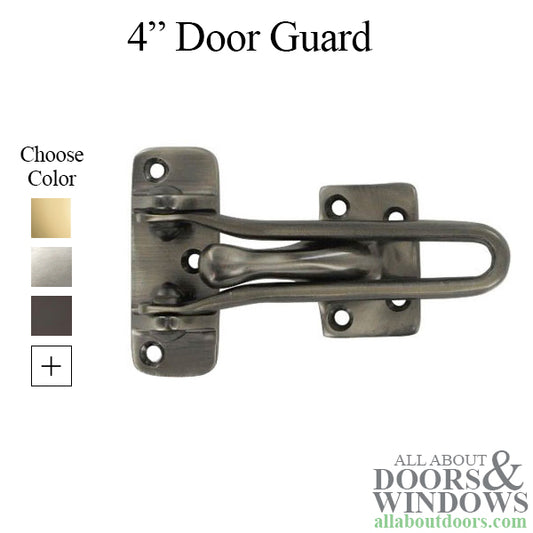 7 in Chain Door Guard, Solid Brass - Choose Finish