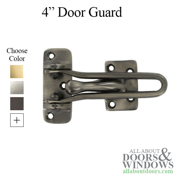 7 in Chain Door Guard, Solid Brass - Choose Finish - 7 in Chain Door Guard, Solid Brass - Choose Finish