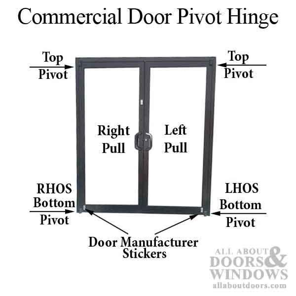 Store Front Commercial Doors Pivot Hinge YKK, Choose Handing and Color - Store Front Commercial Doors Pivot Hinge YKK, Choose Handing and Color