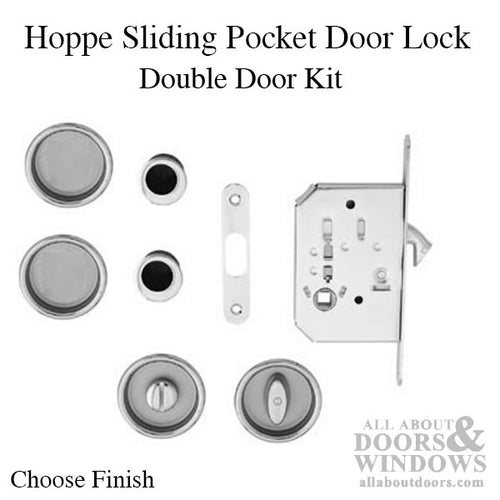 Hoppe HBL M492 Privacy sliding Pocket Door - Brushed/Satin Nickel - Hoppe HBL M492 Privacy sliding Pocket Door - Brushed/Satin Nickel