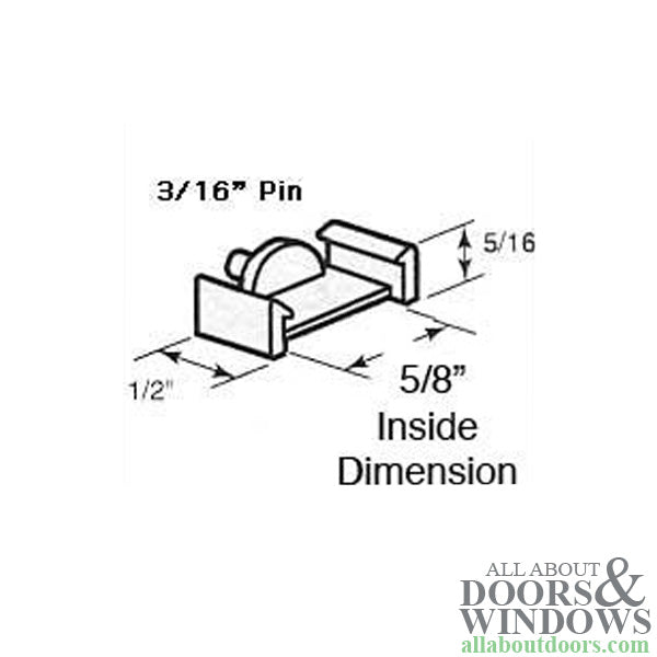 Window Parts: Grille / Grid Clip, 3/16 tall Insert, Clear Plastic 8712 - Window Parts: Grille / Grid Clip, 3/16 tall Insert, Clear Plastic 8712