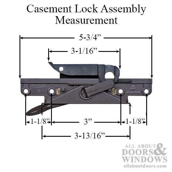 Truth Casement Lock Assembly for Marvin Windows, Left Hand - Truth Casement Lock Assembly for Marvin Windows, Left Hand