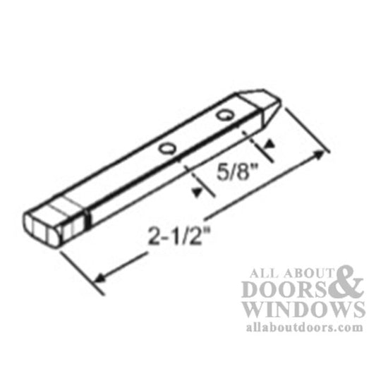 T-Head Pivot Bar, 2 hole  2-1/2 inch - Zinc Die cast