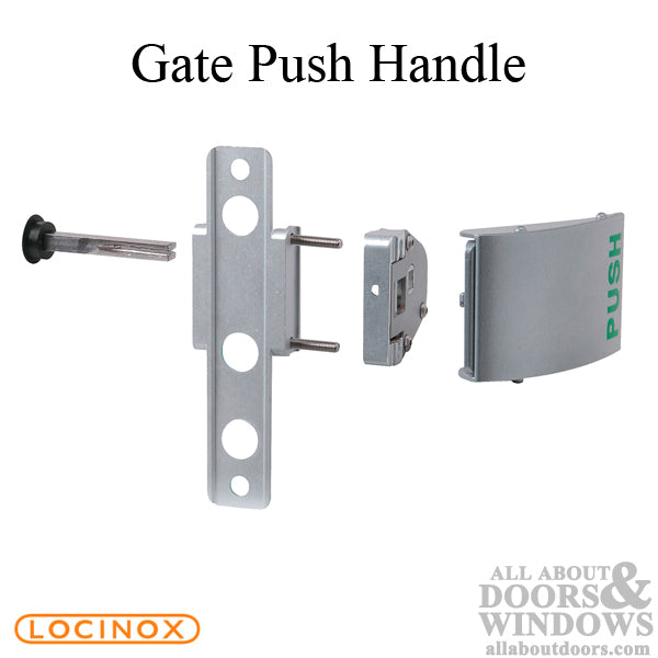 Aluminum Push Set for Gates with 2-3/8