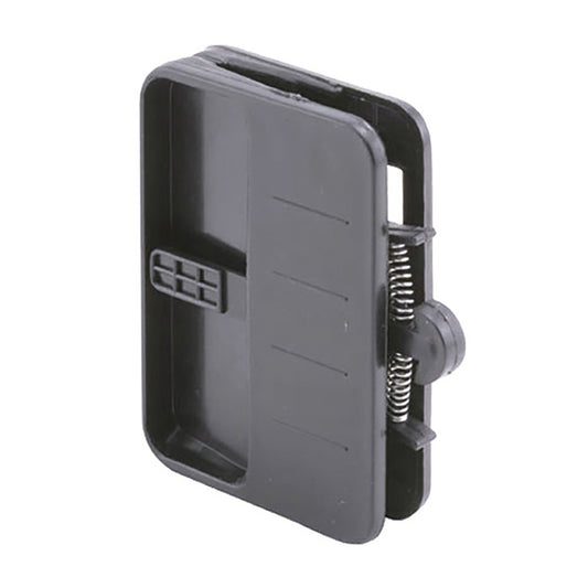 Non-Handed Plastic Latch & Pull Handle Set with Security Lock for Sliding Screen Door - Black