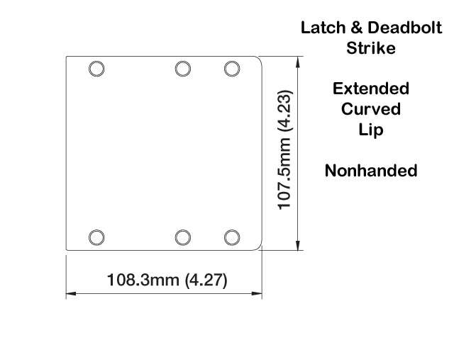 Strike Plate, PC0012N, Latch & Deadbolt  1.70 x 8.82 -Brass - Strike Plate, PC0012N, Latch & Deadbolt  1.70 x 8.82 -Brass