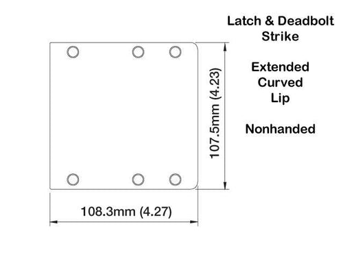 Strike Plate, PC0012N, Latch & Deadbolt  1.70 x 8.82 -Brass - Strike Plate, PC0012N, Latch & Deadbolt  1.70 x 8.82 -Brass