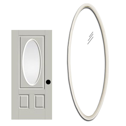Therma Tru Door Lite Oval Surround with Clear 1 Inch Glass for Entry Doors - Therma Tru Door Lite Oval Surround with Clear 1 Inch Glass for Entry Doors