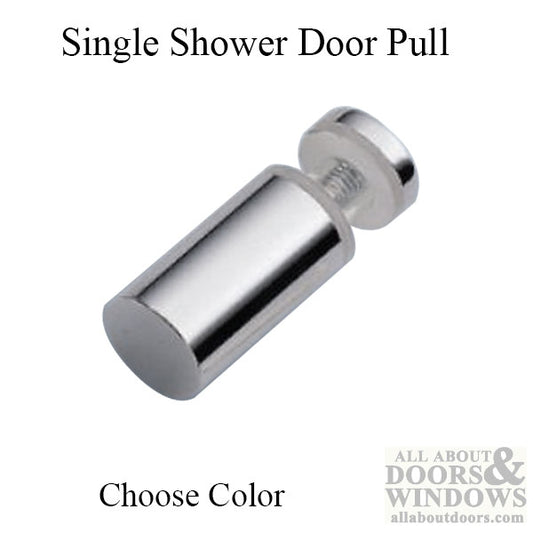 Shower Door Pull, Single - Choose Color