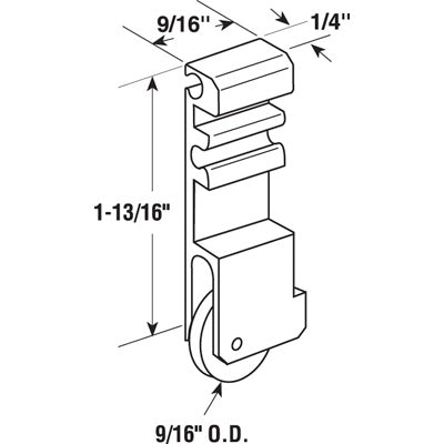 Roller Assembly (Flat) - Sliding Windows, Vertical Rail - Aluminum / Brass - Discontinued - Roller Assembly (Flat) - Sliding Windows, Vertical Rail - Aluminum / Brass - Discontinued