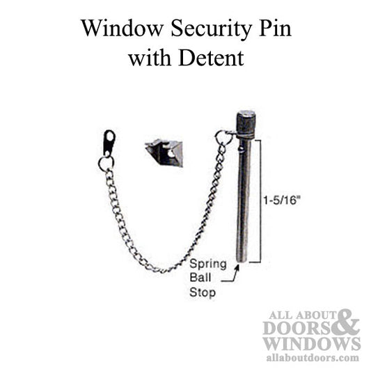 Window Locking Pin, Detent - Choose Color