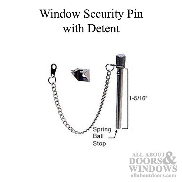 Window Locking Pin, Detent - Choose Color - Window Locking Pin, Detent - Choose Color