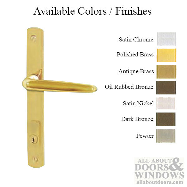 G-U Torino Handle and 30mm Plate Series, Solid Brass, Active, Key and Thumbturn (Handle Above Cylinder), Choose Color - G-U Torino Handle and 30mm Plate Series, Solid Brass, Active, Key and Thumbturn (Handle Above Cylinder), Choose Color