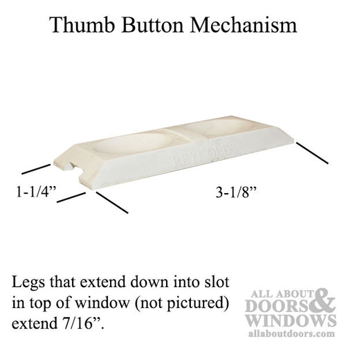 Thumb button mechanism for double hung window Tilt Latch - Choose Color - Thumb button mechanism for double hung window Tilt Latch - Choose Color