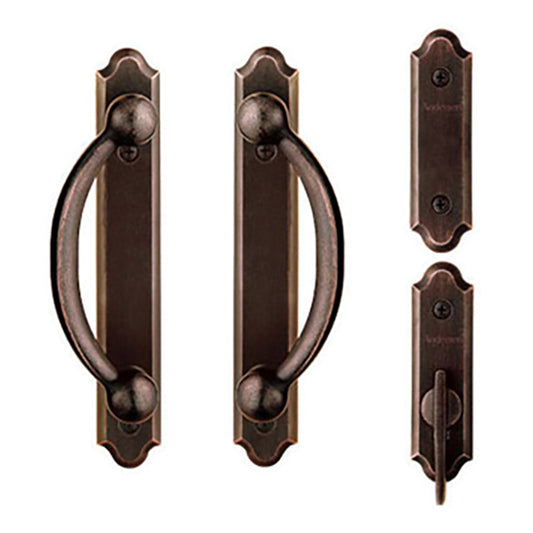 Andersen Frenchwood Gliding Door Trim Encino, 4 Panel Interior & Exterior - Distressed Bronze