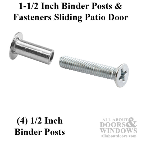 Binder Posts and Fasteners - 1-1/2 inch Aluminum (4-Pack)