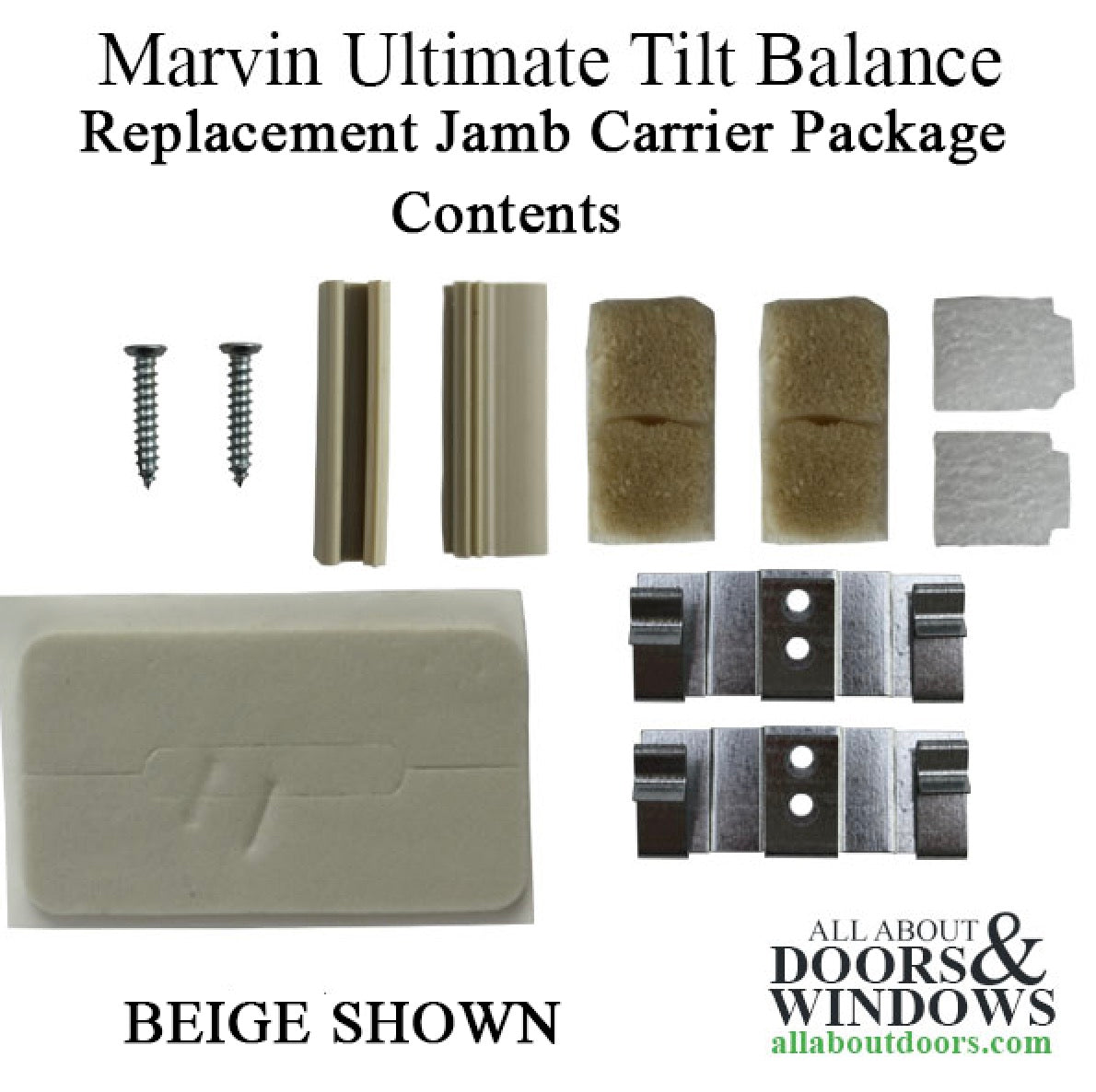 Marvin Replacement Jamb Carrier Package, Ultimate Double Hung - Beige - Marvin Replacement Jamb Carrier Package, Ultimate Double Hung - Beige