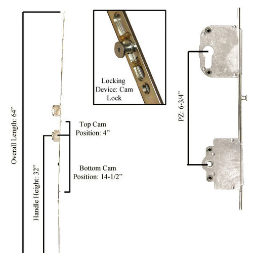 G-U Lockable Gear, 50mm backset slide-fold hardware - G-U Lockable Gear, 50mm backset slide-fold hardware