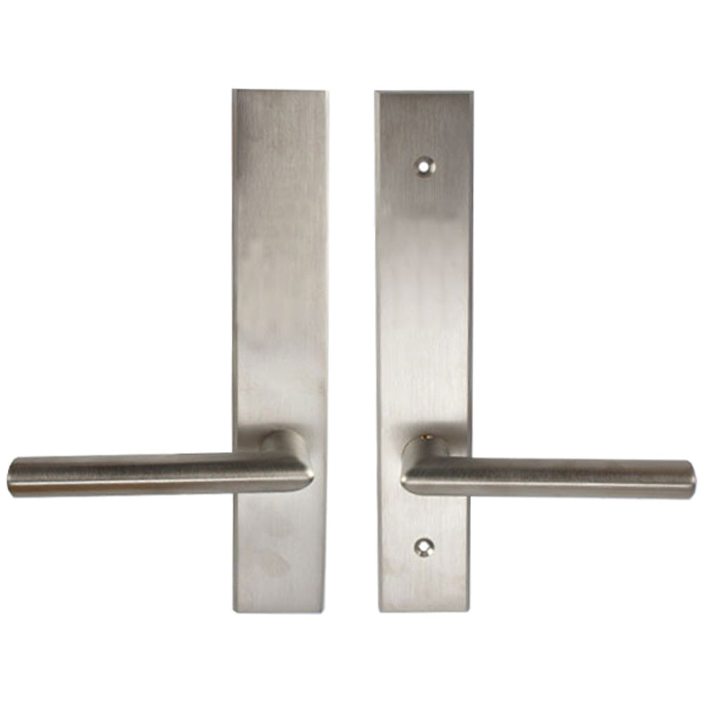 Marvin Contemporary Handle, Inactive / Dummy Ultimate Hinged French Door- PVD Satin Nickel - Marvin Contemporary Handle, Inactive / Dummy Ultimate Hinged French Door- PVD Satin Nickel