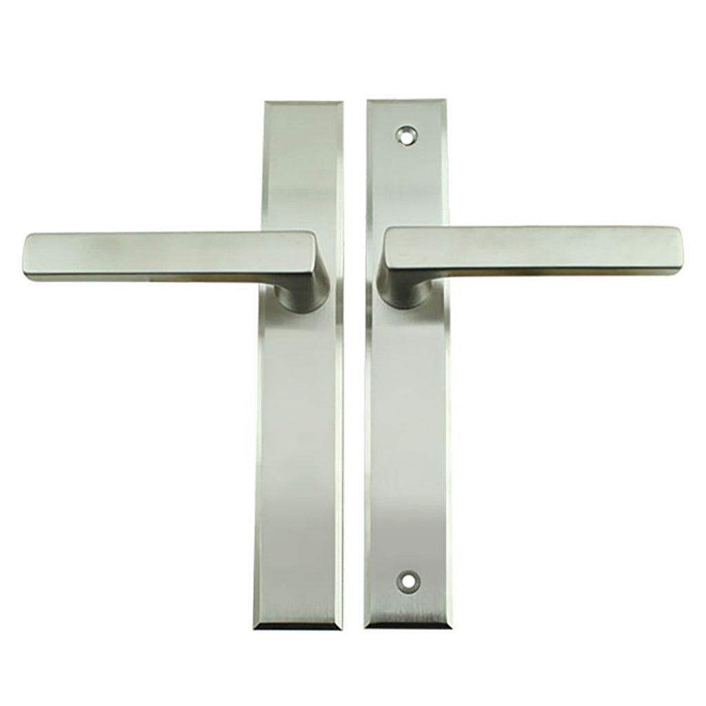 Dallas Contemporary Lever Handle, Fixed Dummy Pair, M1643 / 2161N Set - Satin Nickel - Dallas Contemporary Lever Handle, Fixed Dummy Pair, M1643 / 2161N Set - Satin Nickel