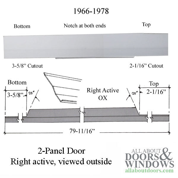 Interlock Weatherstrip, 2 Panel, RH, Stationary Panel - Interlock Weatherstrip, 2 Panel, RH, Stationary Panel