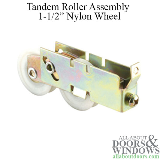 1-1/2  Tandem Nylon wheel, Roller Assembly