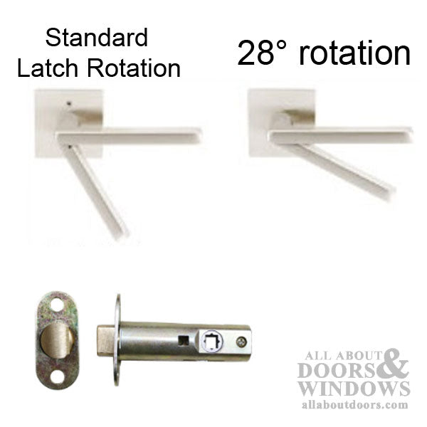 Passage latch 28° rotation 2-3/8  backset - Passage latch 28° rotation 2-3/8  backset