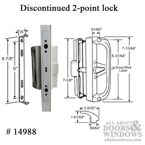 Patio Door Handle with Two Point Mortise Lock - Patio Door Handle with Two Point Mortise Lock