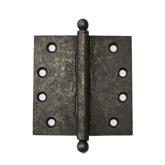 Nobilus 4" x 4" Ball Tip Butt Hinge - Rustic Bronze